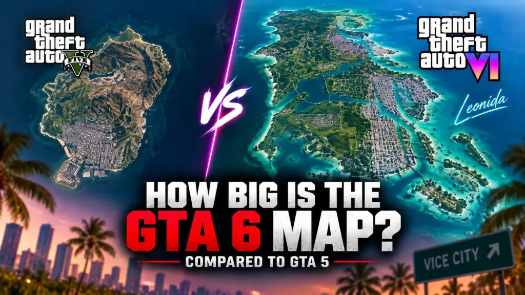 GTA 6 map size compared to GTA 5