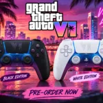 GTA 6 DualSense Controller pre order featuring black and white limited-edition PS5 controllers