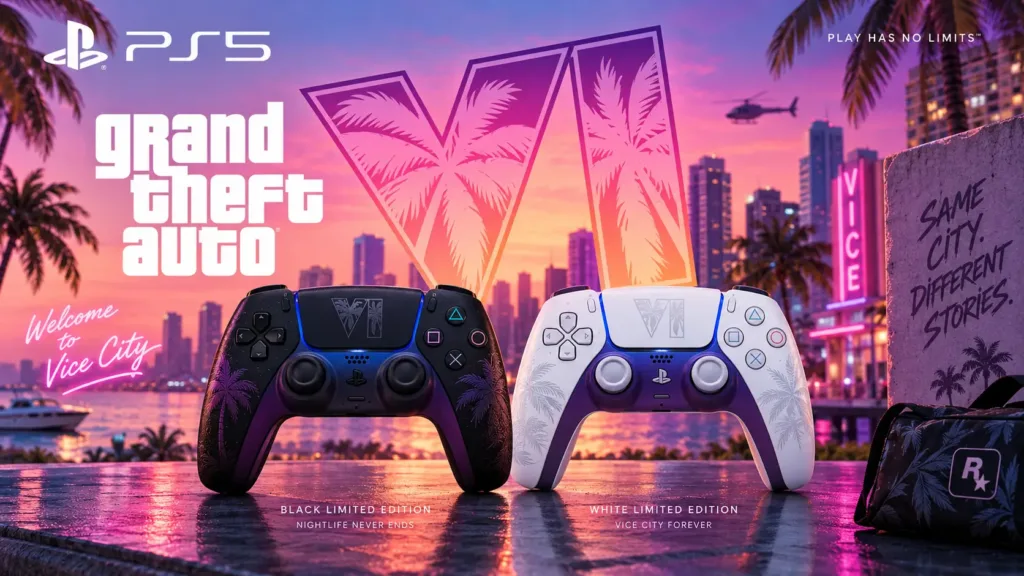 GTA 6 Black Limited Edition DualSense controller