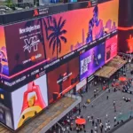 GTA 6 marketing campaign featuring large promotional billboards in Times Square