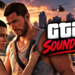 GTA 6 soundtrack The Album cover art featuring Jason and Lucia
