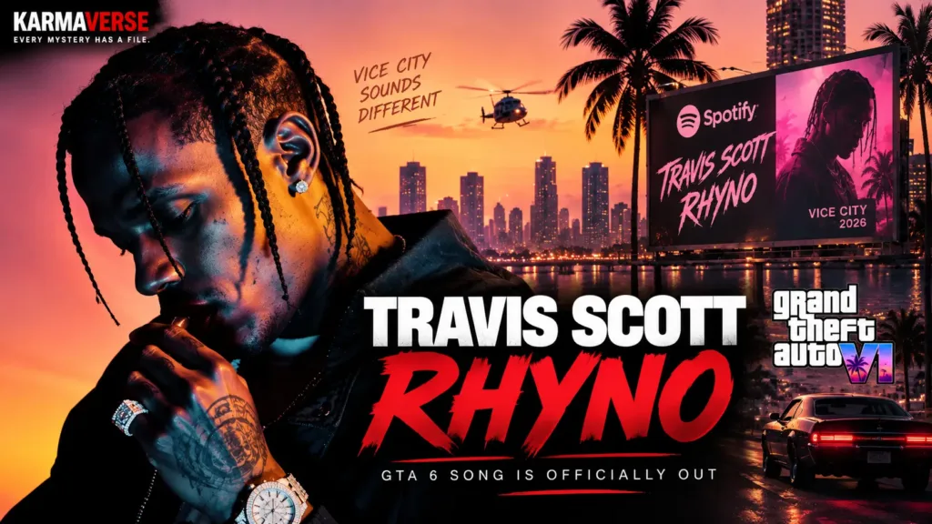 GTA 6 Travis Scott teaser artwork connected to his RHYNO song