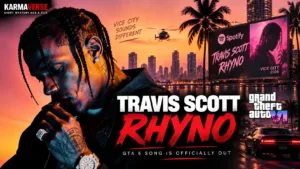 GTA 6 Travis Scott teaser artwork connected to his RHYNO song