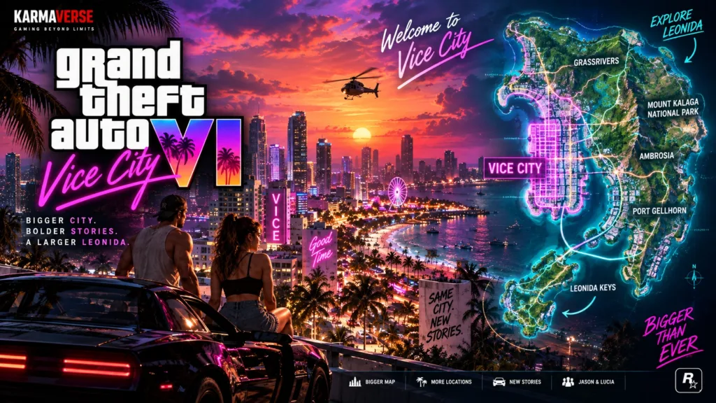 GTA 6 Vice City official map layout and state of leonida exploration guide