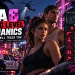 GTA 6 wanted level mechanics HUD interface guide with Jason and Lucia police heat icons